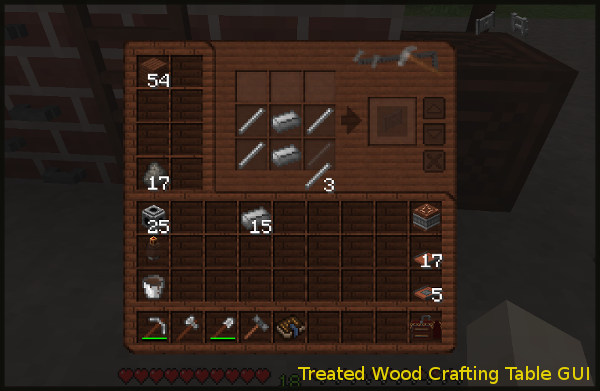 Crafting table GUI