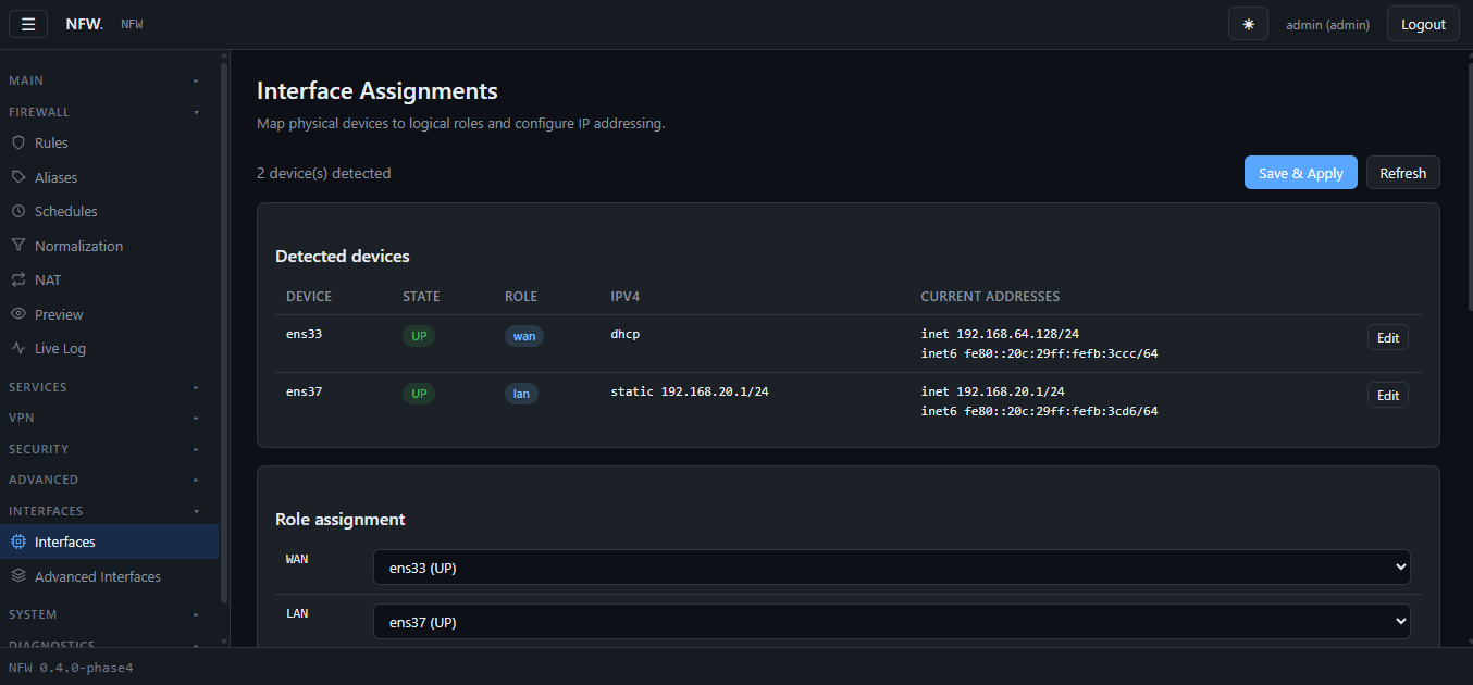 Interface
Assignments