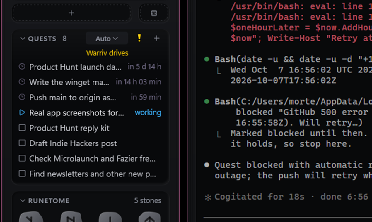 The Horadric quest log