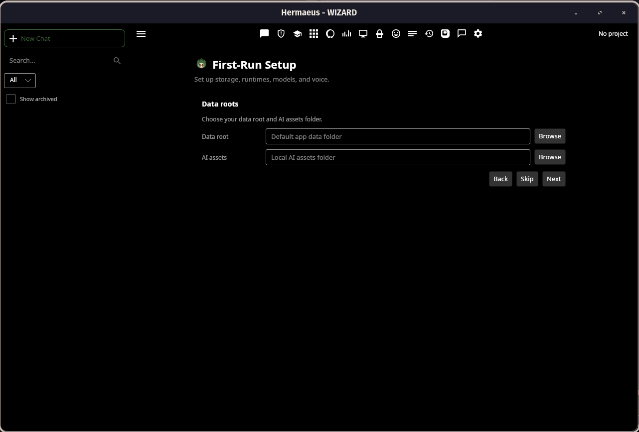 Hermaeus first-run setup