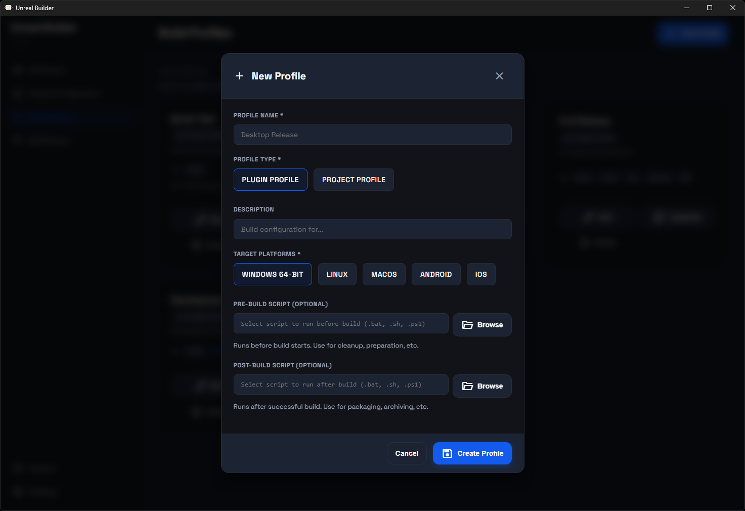 Create Profile