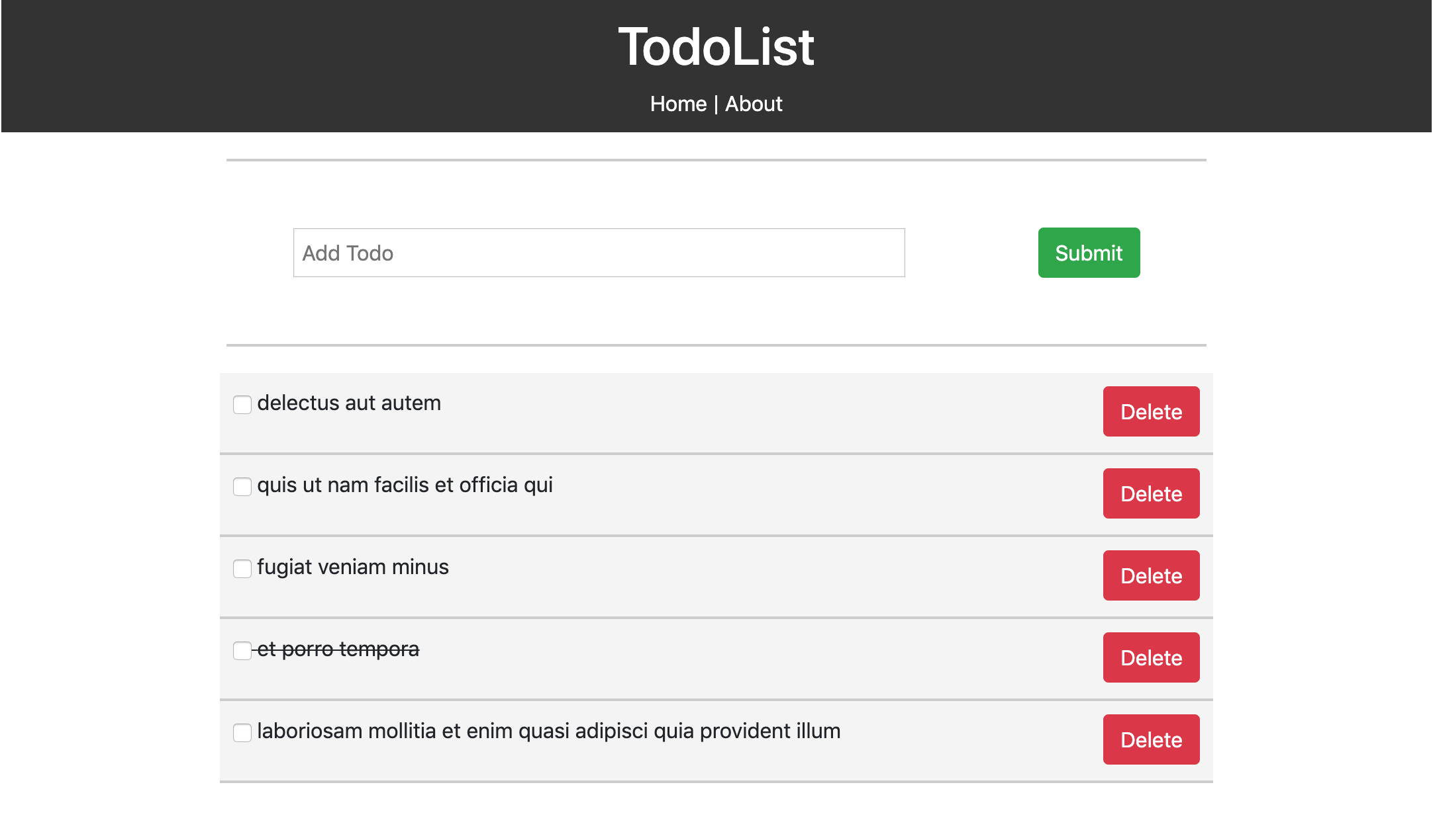 TodoList Screenshot