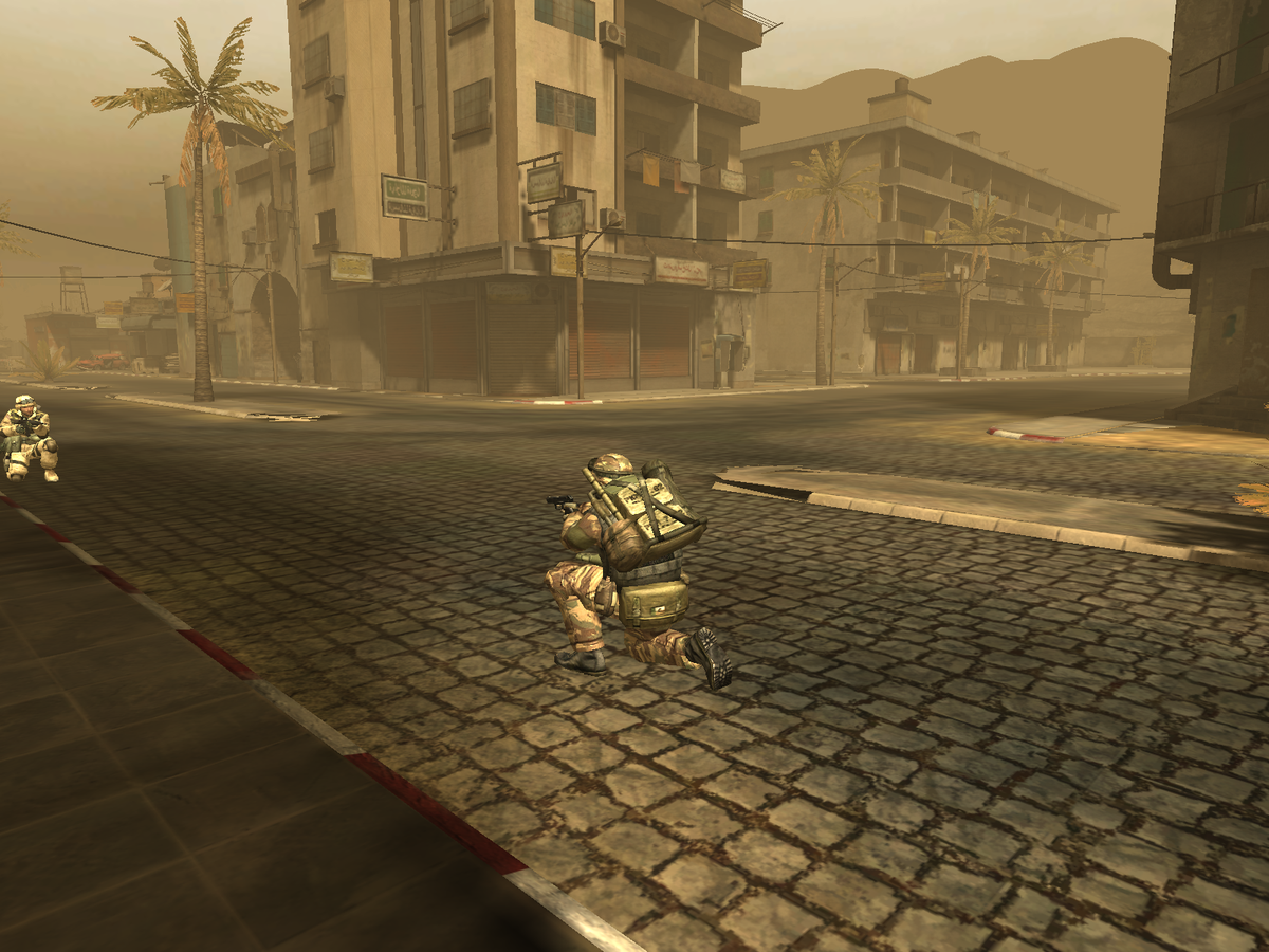 A bot with his pistol out