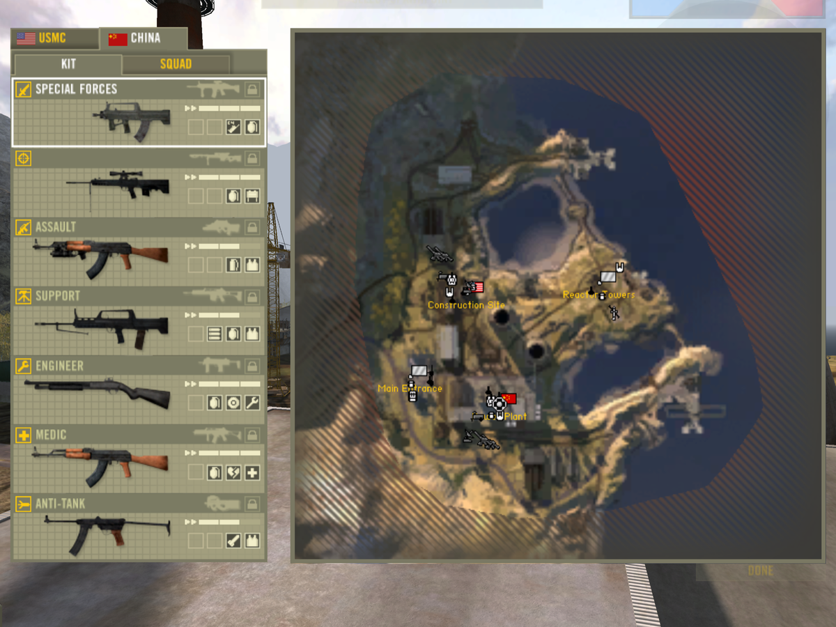 Spawn screen