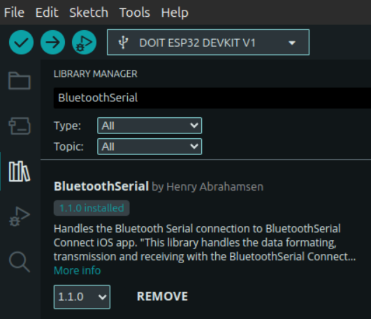 BluetoothSerial Library