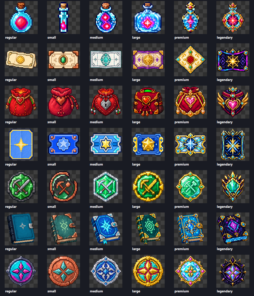 Exact grid of all 42 128x128 resource-pack textures