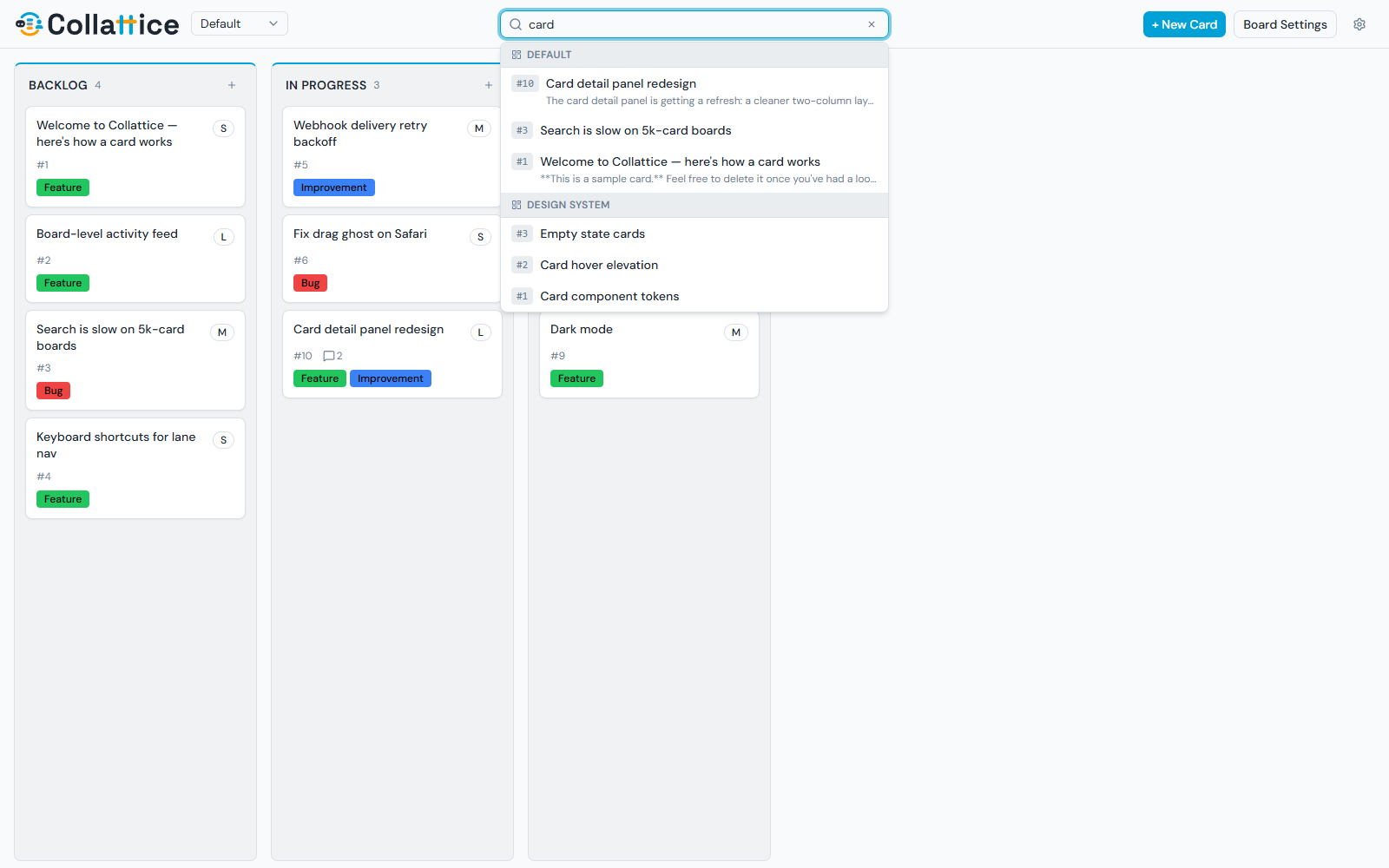 Cross-board search