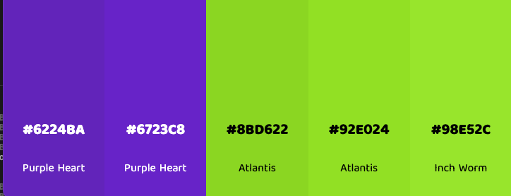 example different font colors in the same color scheme