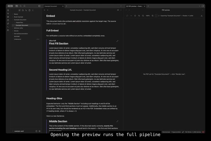 NOPE demo: first export and Ctrl/Cmd+click PDF sync