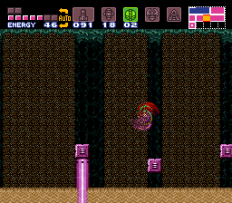 Underwater shaft in Maridia