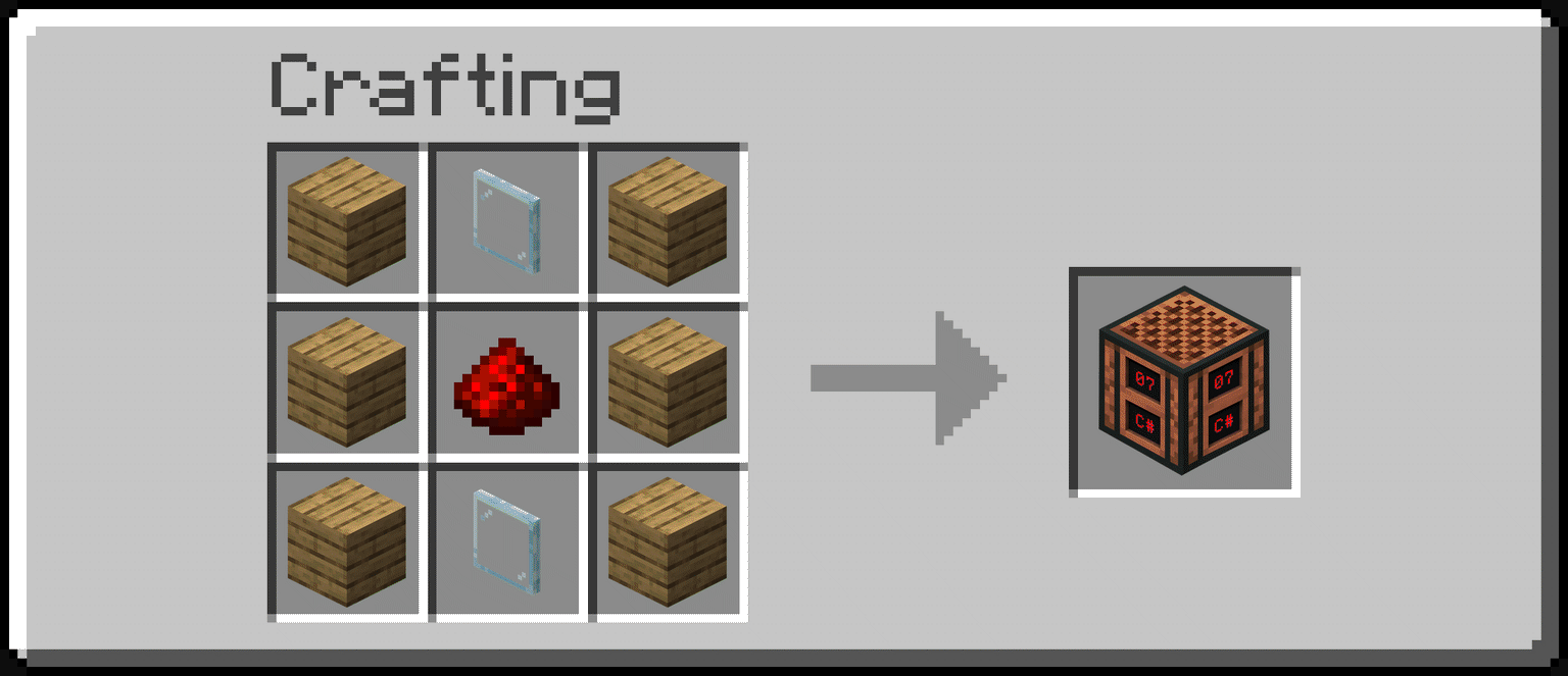 Visual Noteblock Pitch (Bedrock) crafting recipe