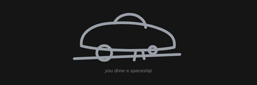 A badly drawn car that came out as a spaceship