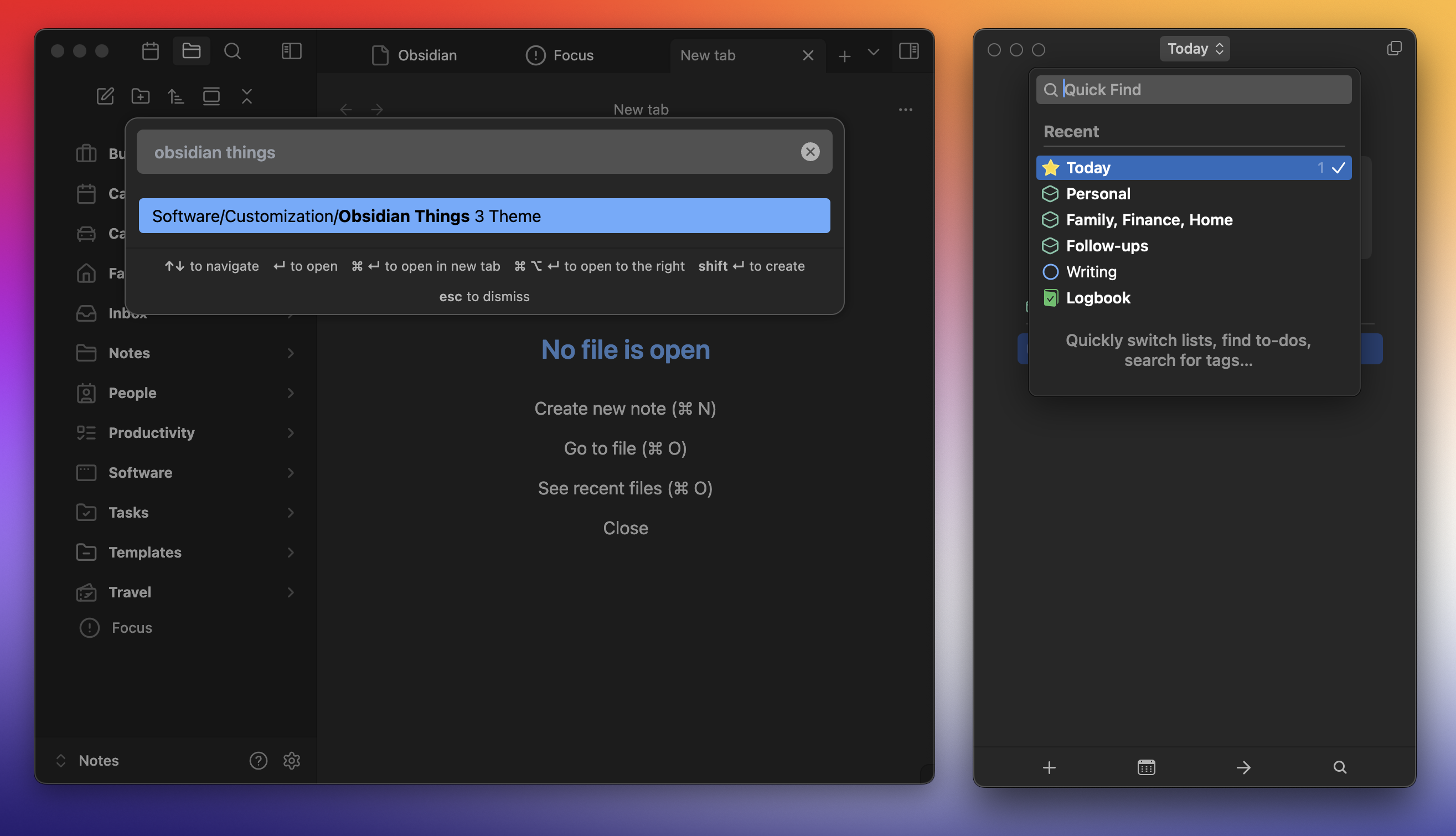 Quick Switcher Dark