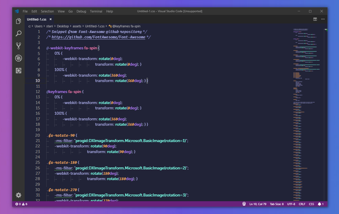 Screenshot of CSS3