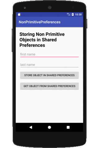 Non Primitive Android Preferences