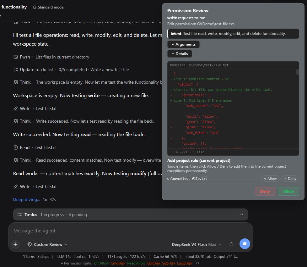 Approval modal