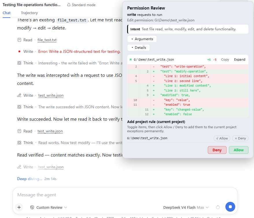 Approval modal