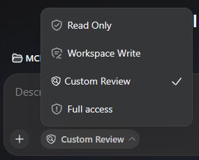 Session permission picker