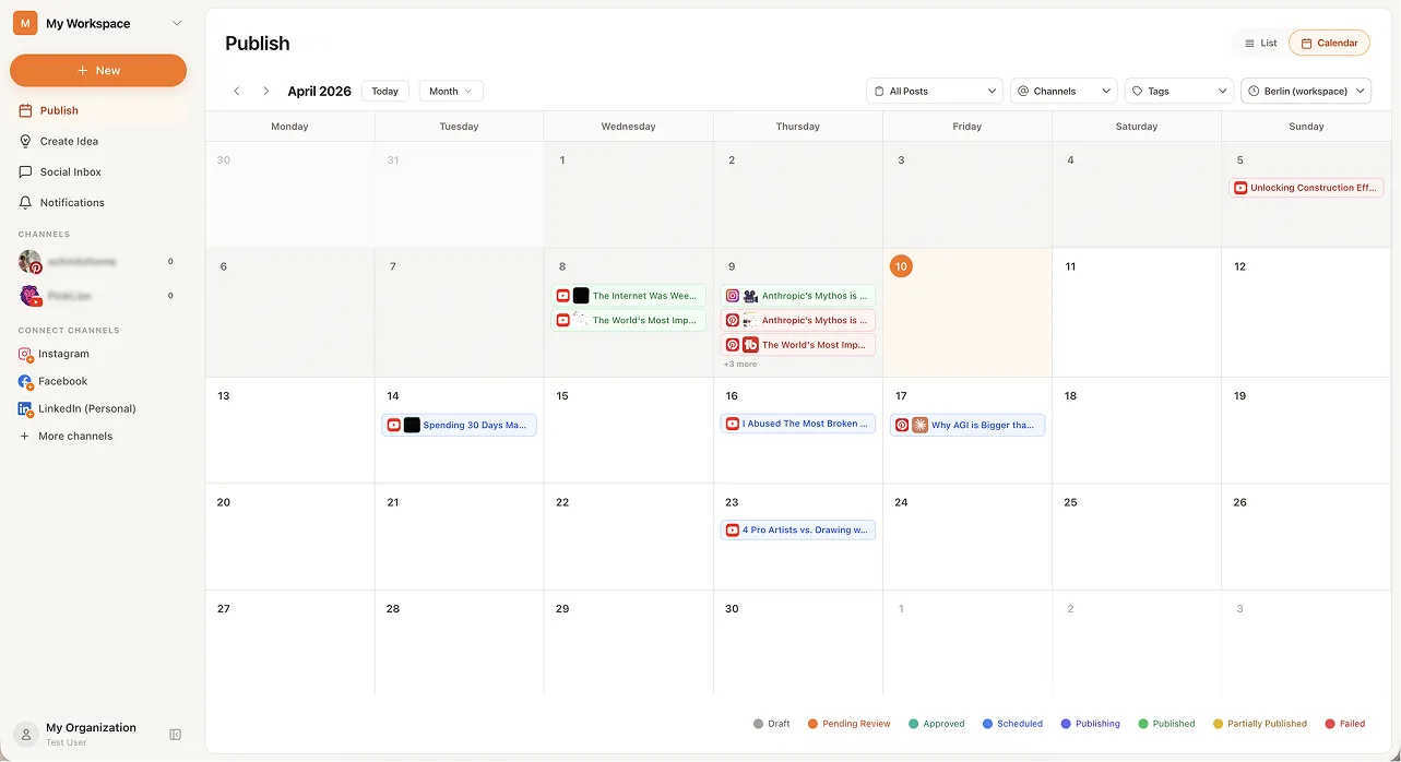 Calendar view