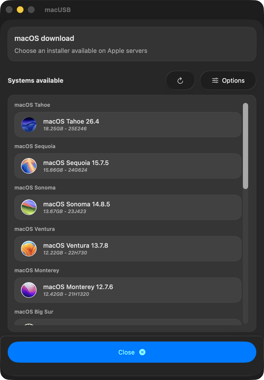 Downloader installer list