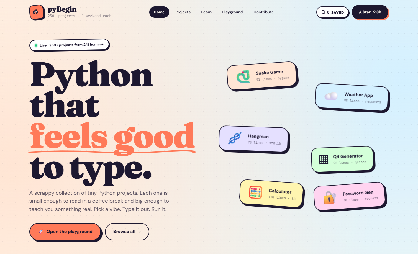 pyBegin — Python Beginner Projects