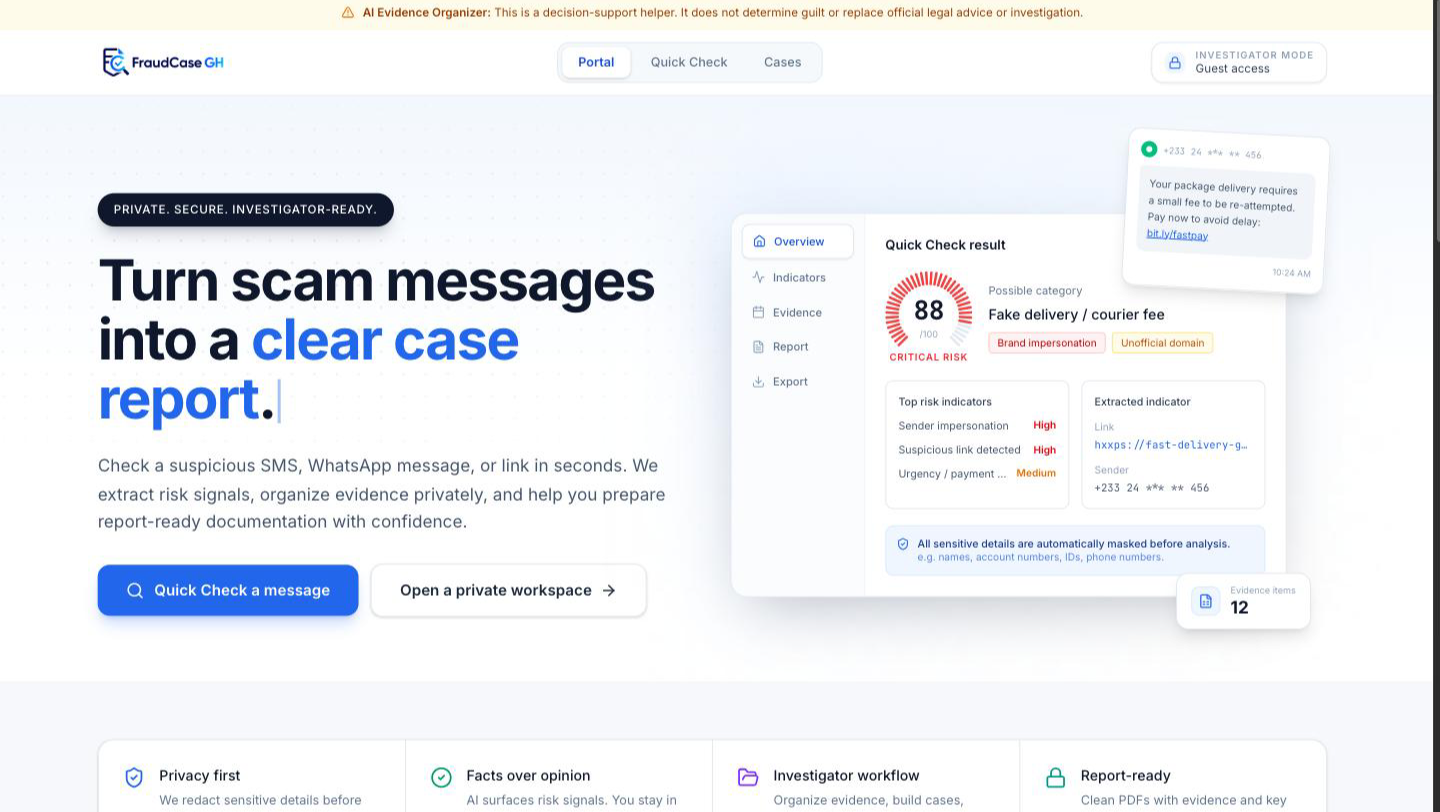FraudCase GH preview