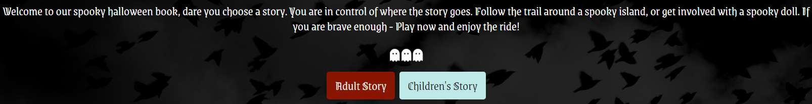 screenshot of story option buttons