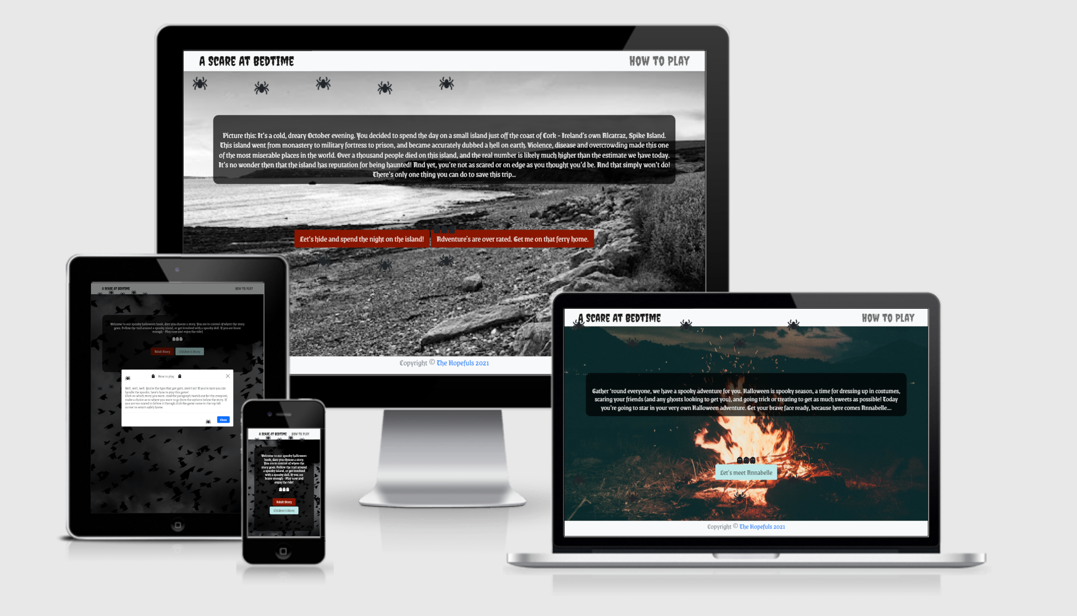 Views of the website from amiresponsive