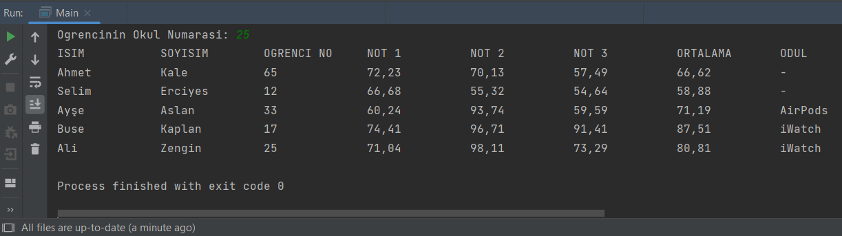 Student Information System result