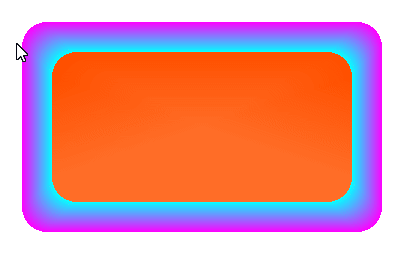 Precise collision example of a cursor collision with a RoundRectangle shape
