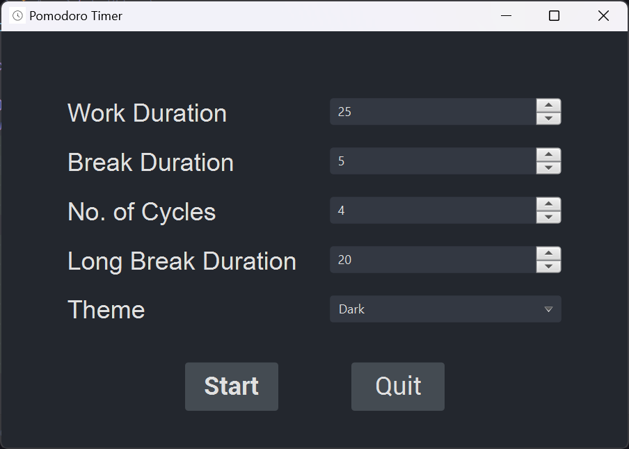 GitHub - MubtasimSajid/PomodoroTimer: A simple timer app to utilize for ...