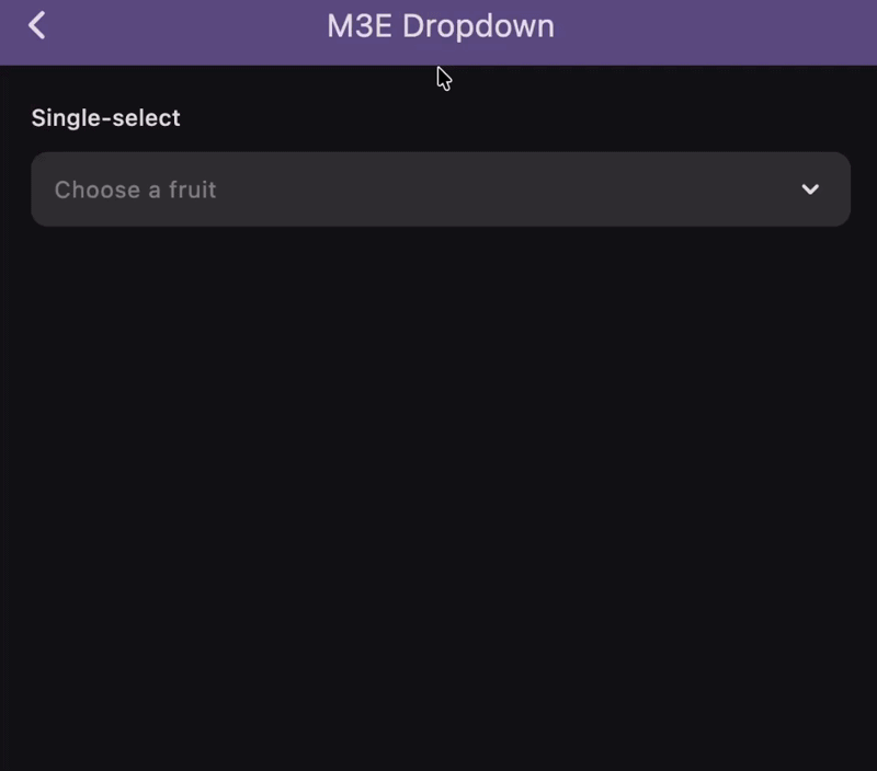 M3E Dropdown