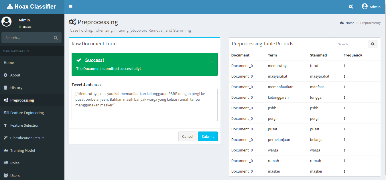 GitHub - Muhammad-Yunus/Hoax-Classifier-App: Web based Hoax Classifier ...