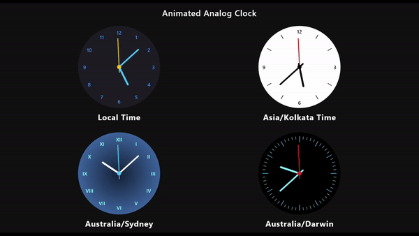 Flutter Analog Clock Screenshot