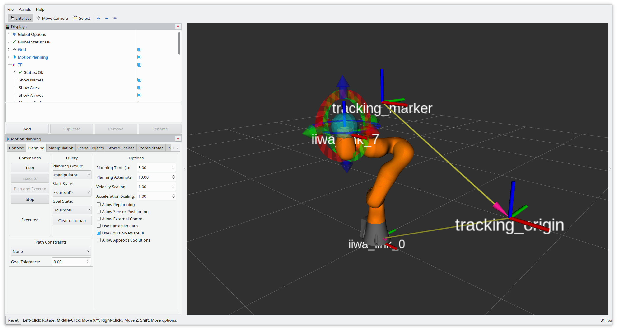 Calibration setup simulation