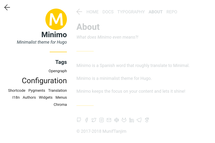 Minimo – Minimalist theme for Hugo