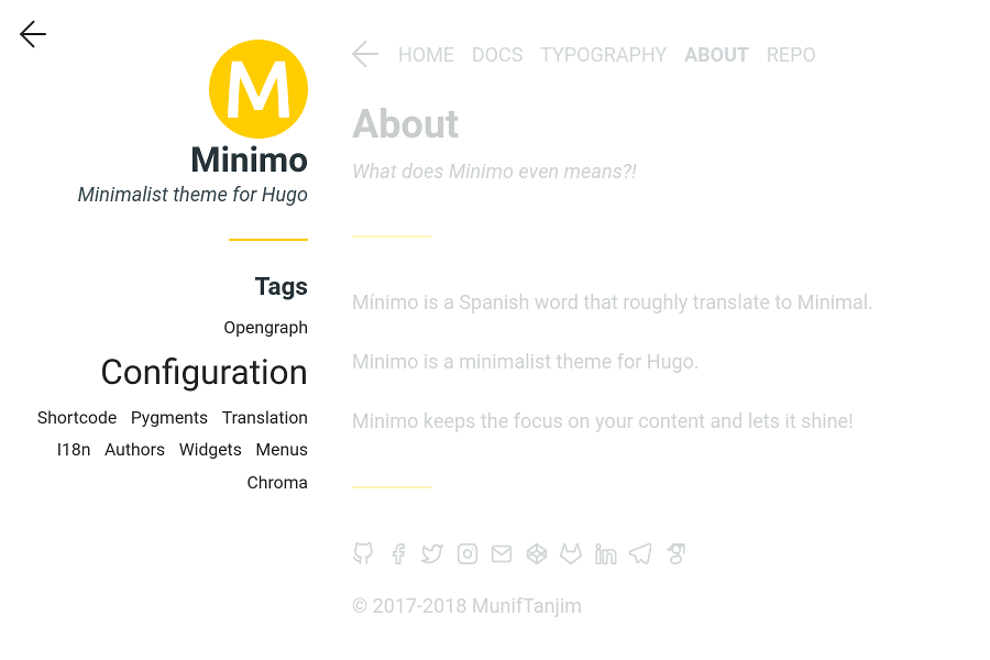 Minimo – A minimalist theme for Hugo