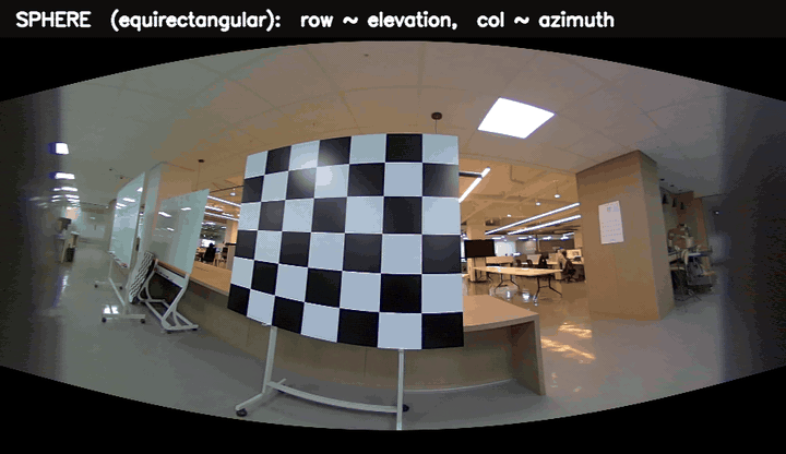 sphere → cylinder → pinhole morph