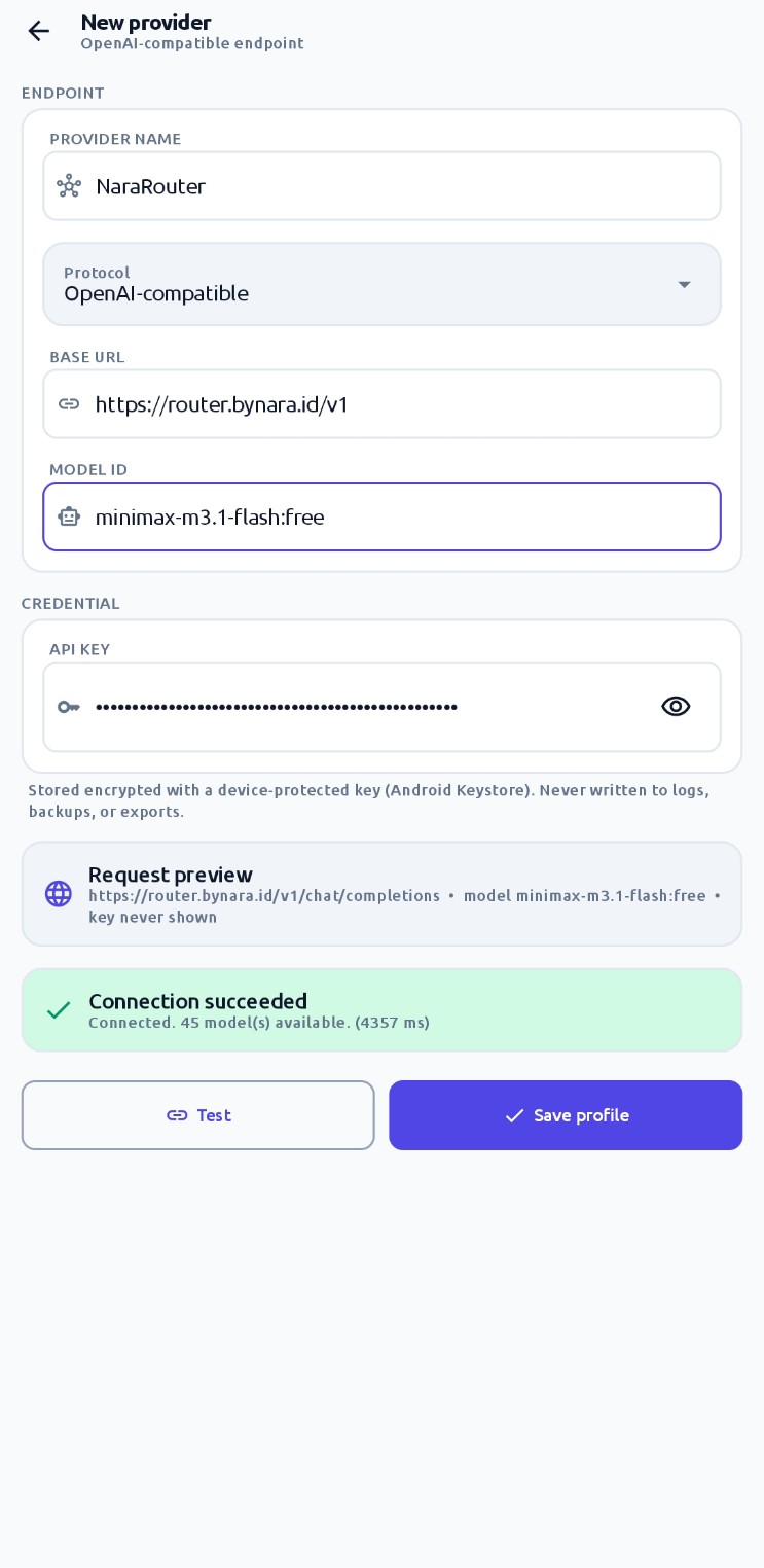 Provider connected