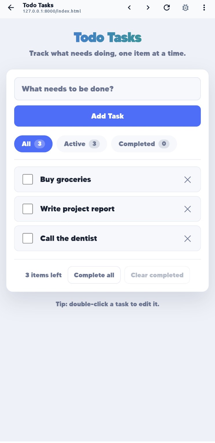 Todo task list