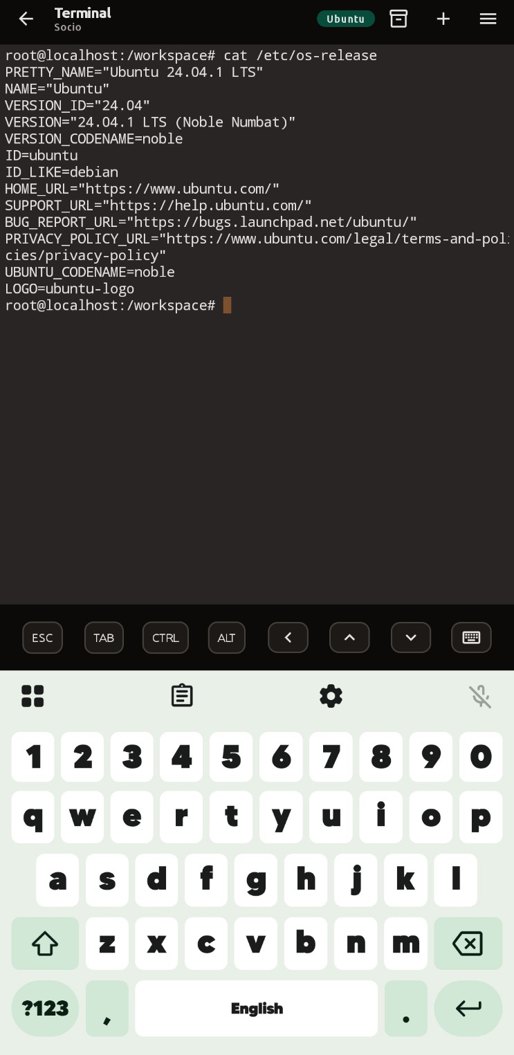 Ubuntu terminal on Android