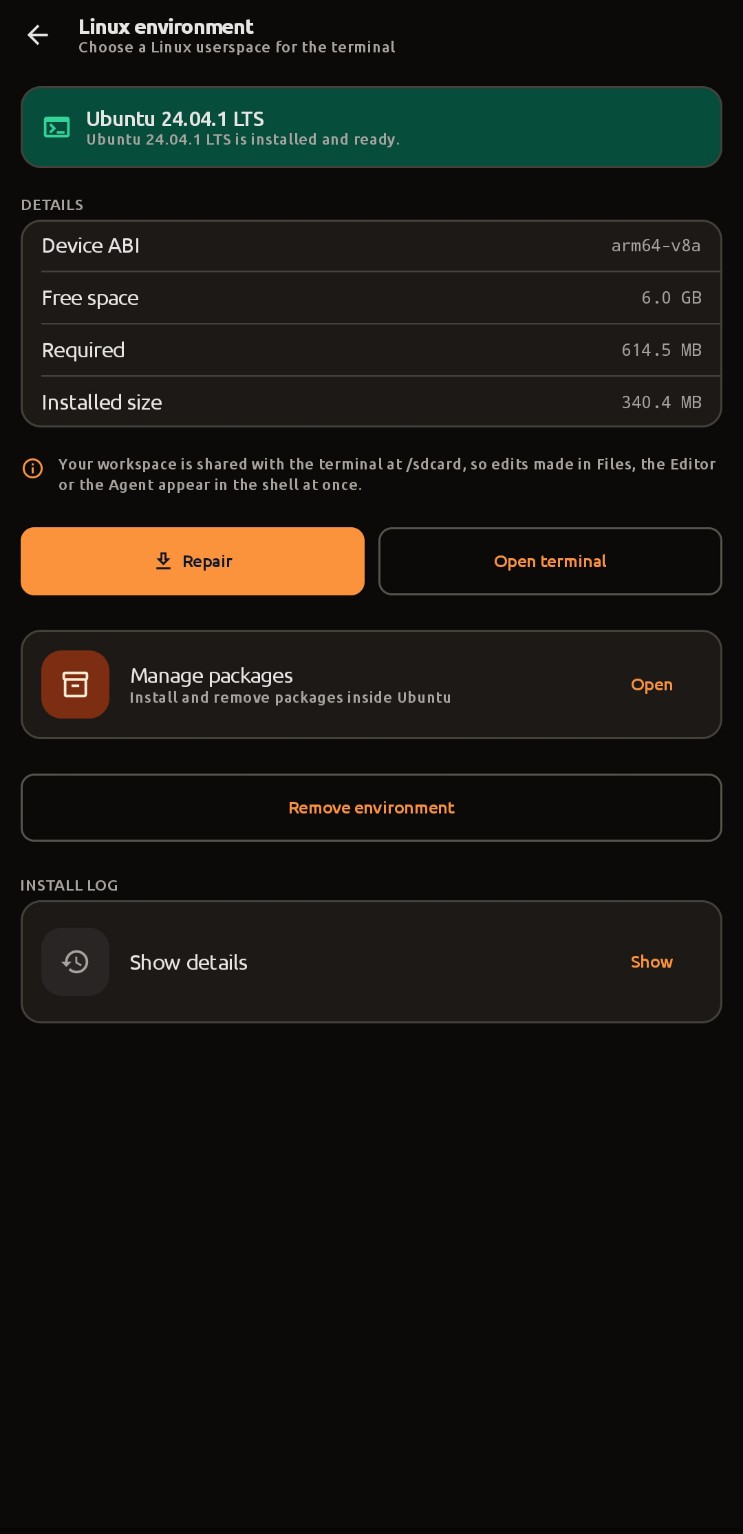 Linux environment manager