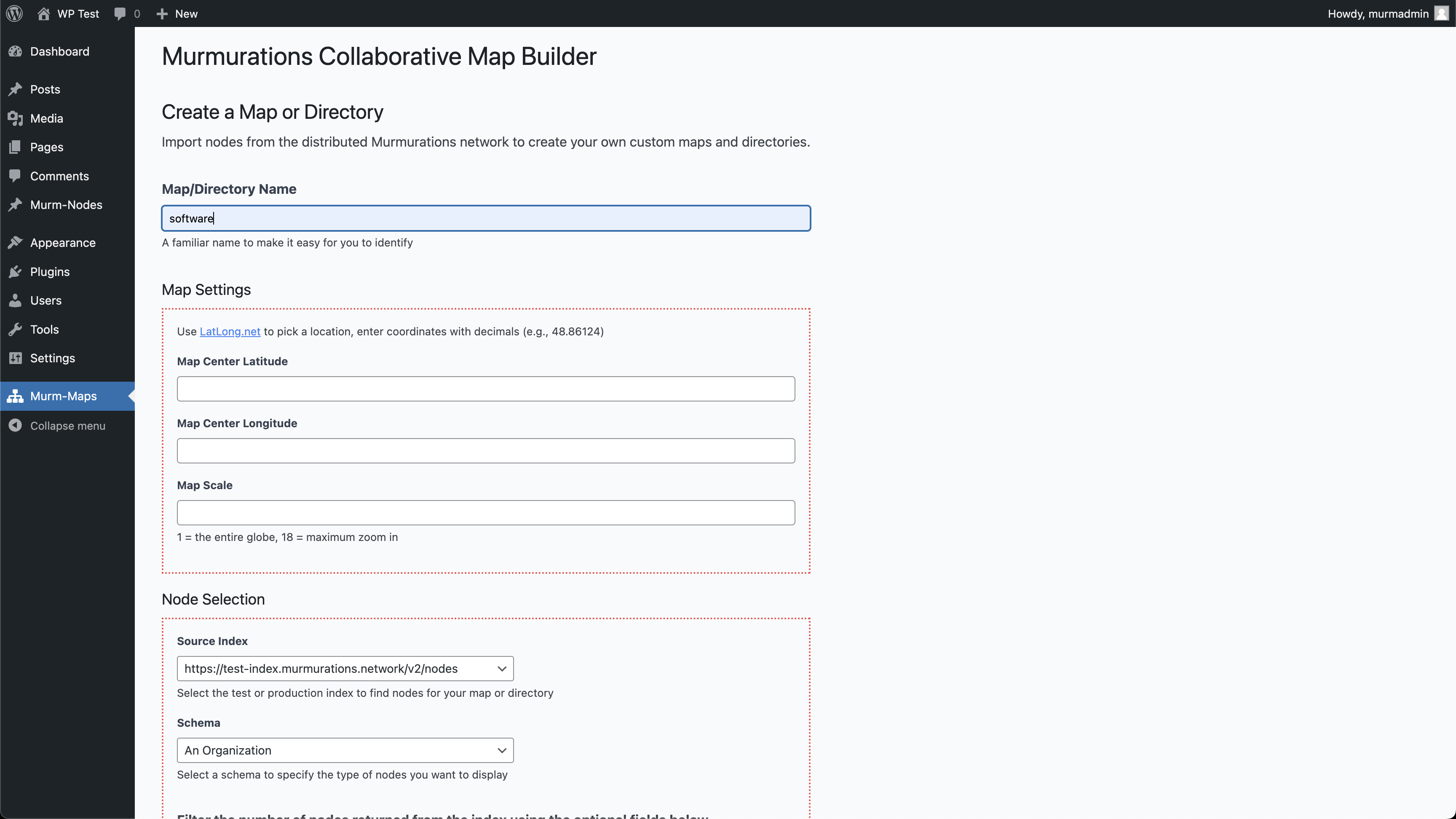 Setting up a map