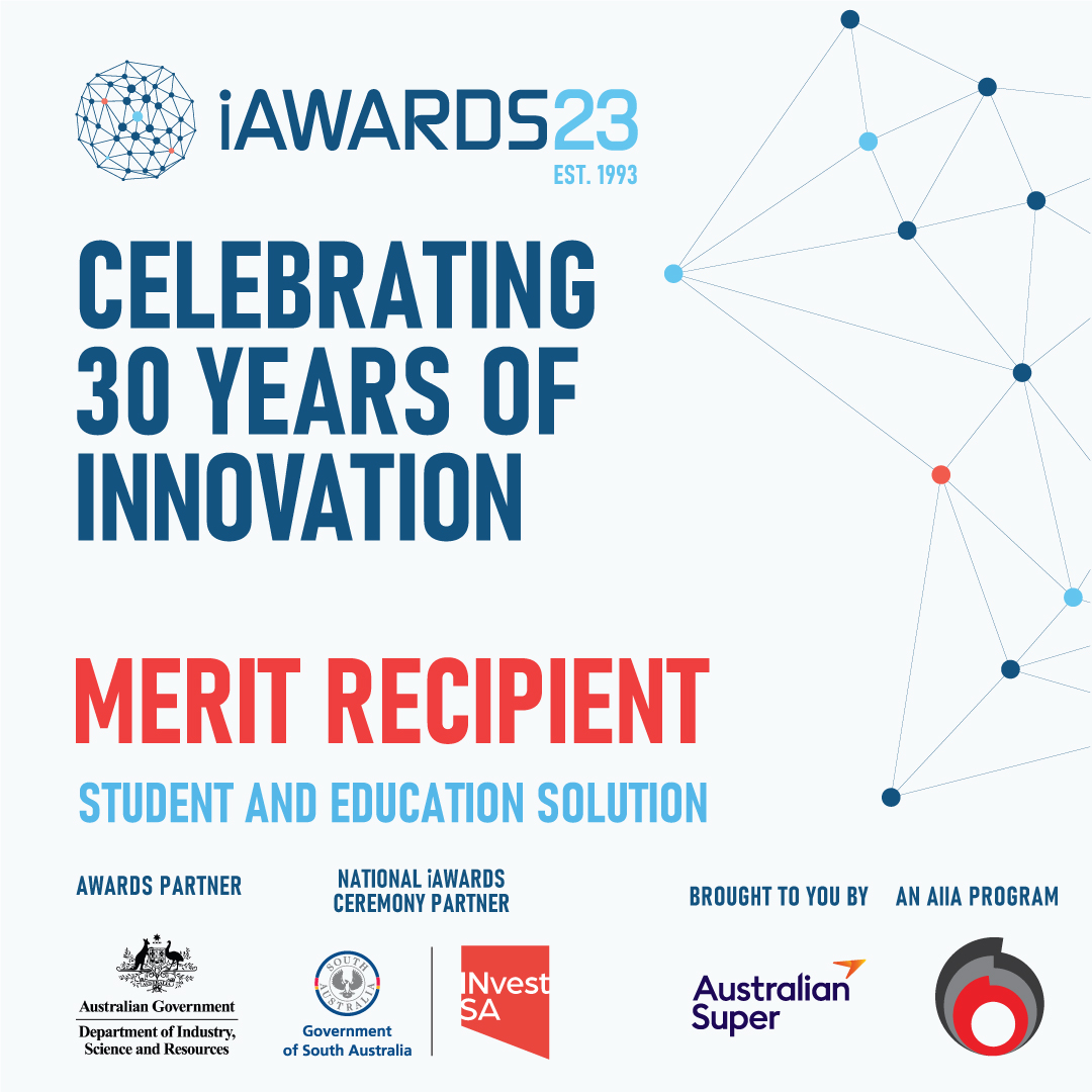 iAwards 2023 Merit Recipient for Student & Education