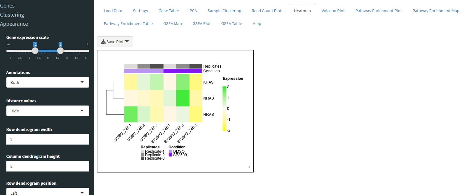 Image of Heatmap tab