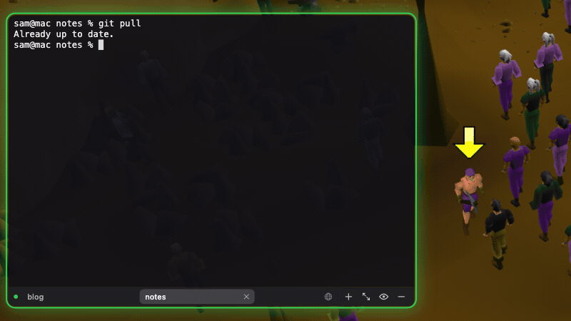 ⌘⇧T opens Bring In a Session over Old School RuneScape, and Return resumes an iTerm2 Claude session in a new tab