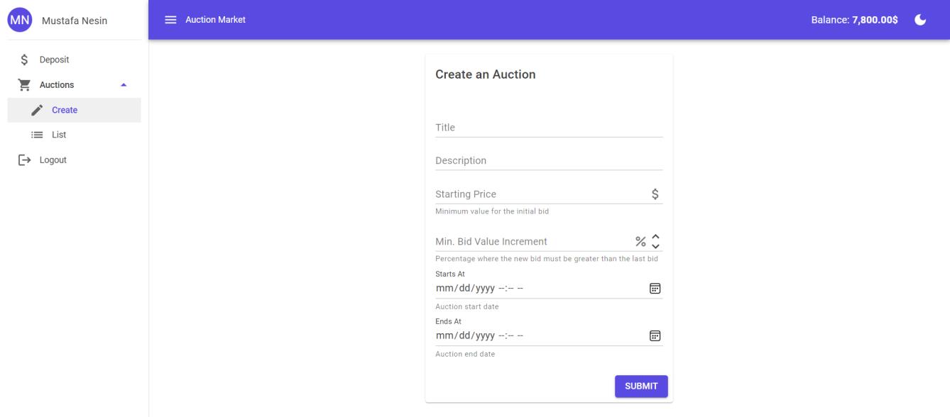 Auction Create