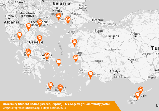 Map of College/University Radios