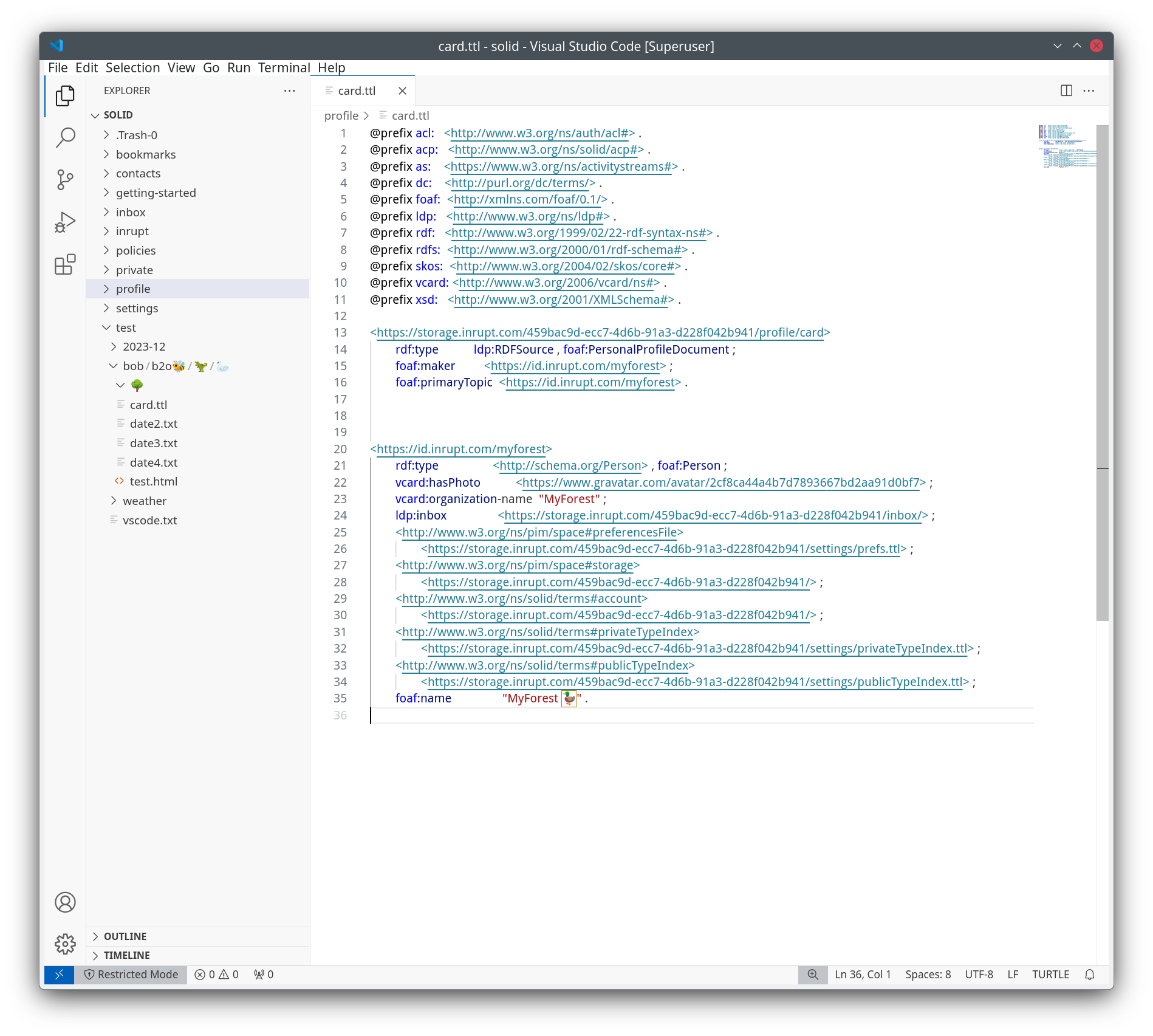 Visual Studio Code showing a Pod