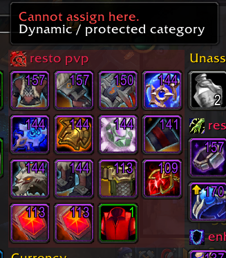 Equipment categorizer